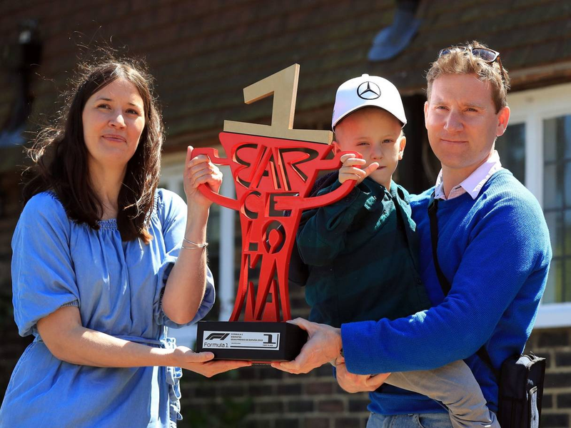Illustration for article titled Mercedes Sent Lewis Hamilton's Race-Winning Car to a Young Terminally Ill Fan's House